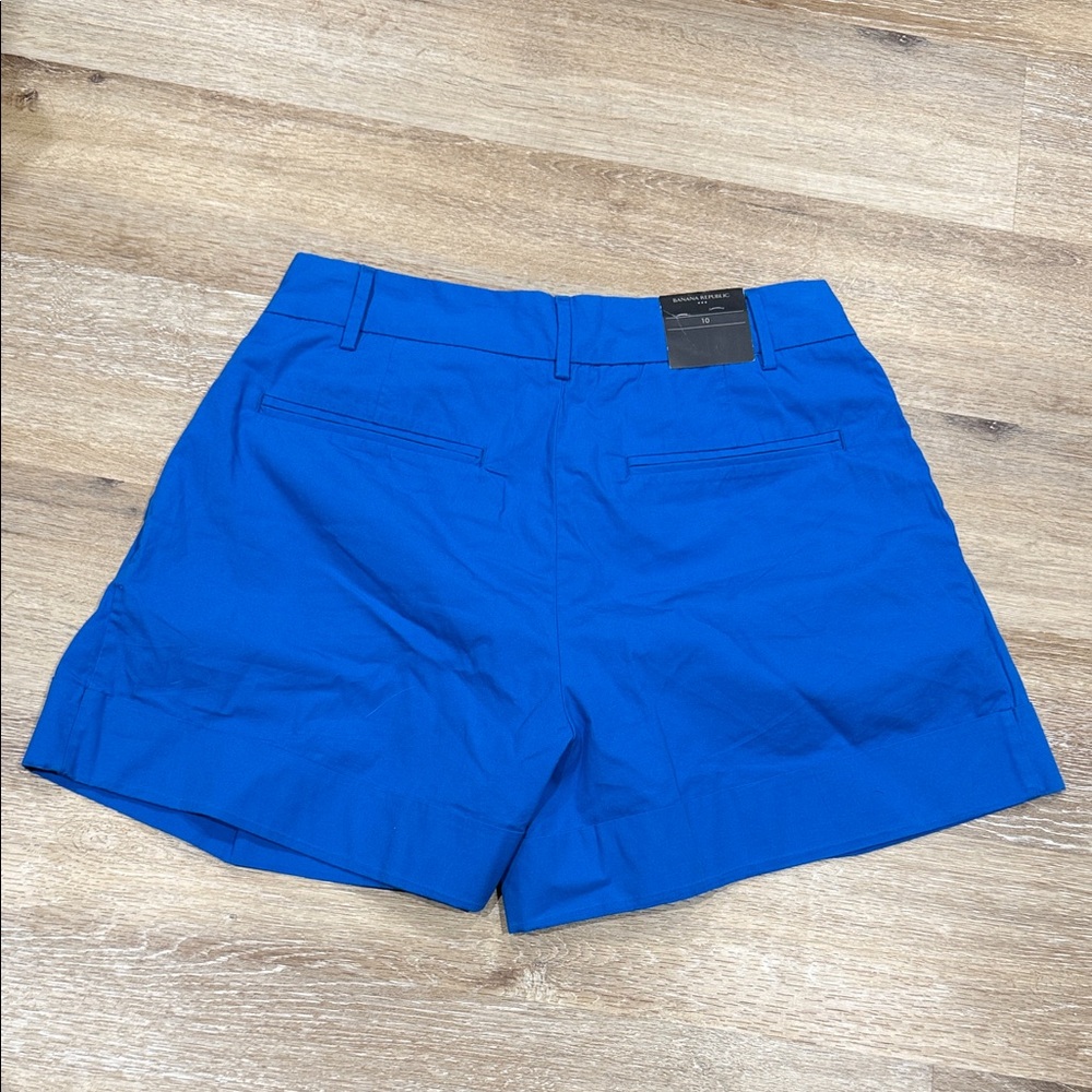 Banana Republic women’s Pleated High Waist Blue Shorts Wide Leg Size 10 - Picture 5 of 11